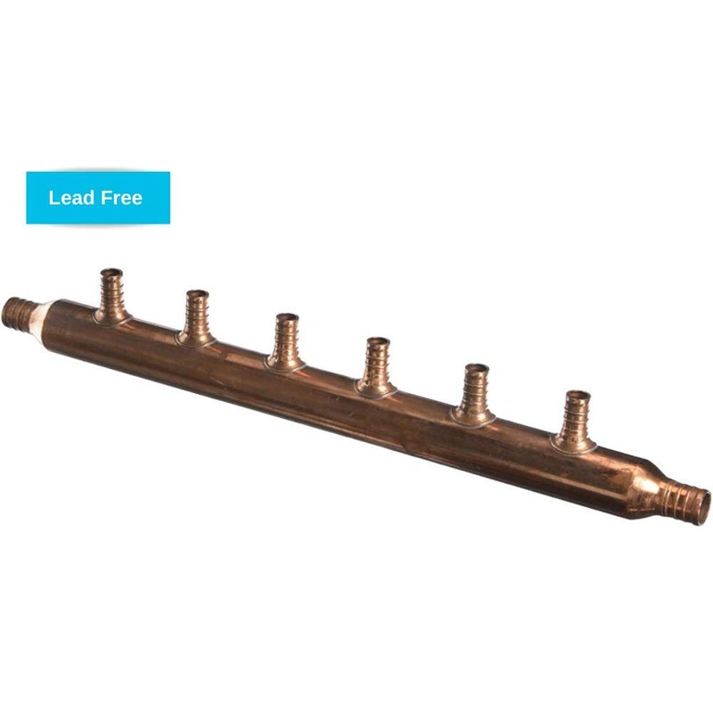 SharkBite 6 Port Open Crimp Copper Multi-Port Tee, Plumbing Fittings, PEX, PE-RT, 22788A - Image 1